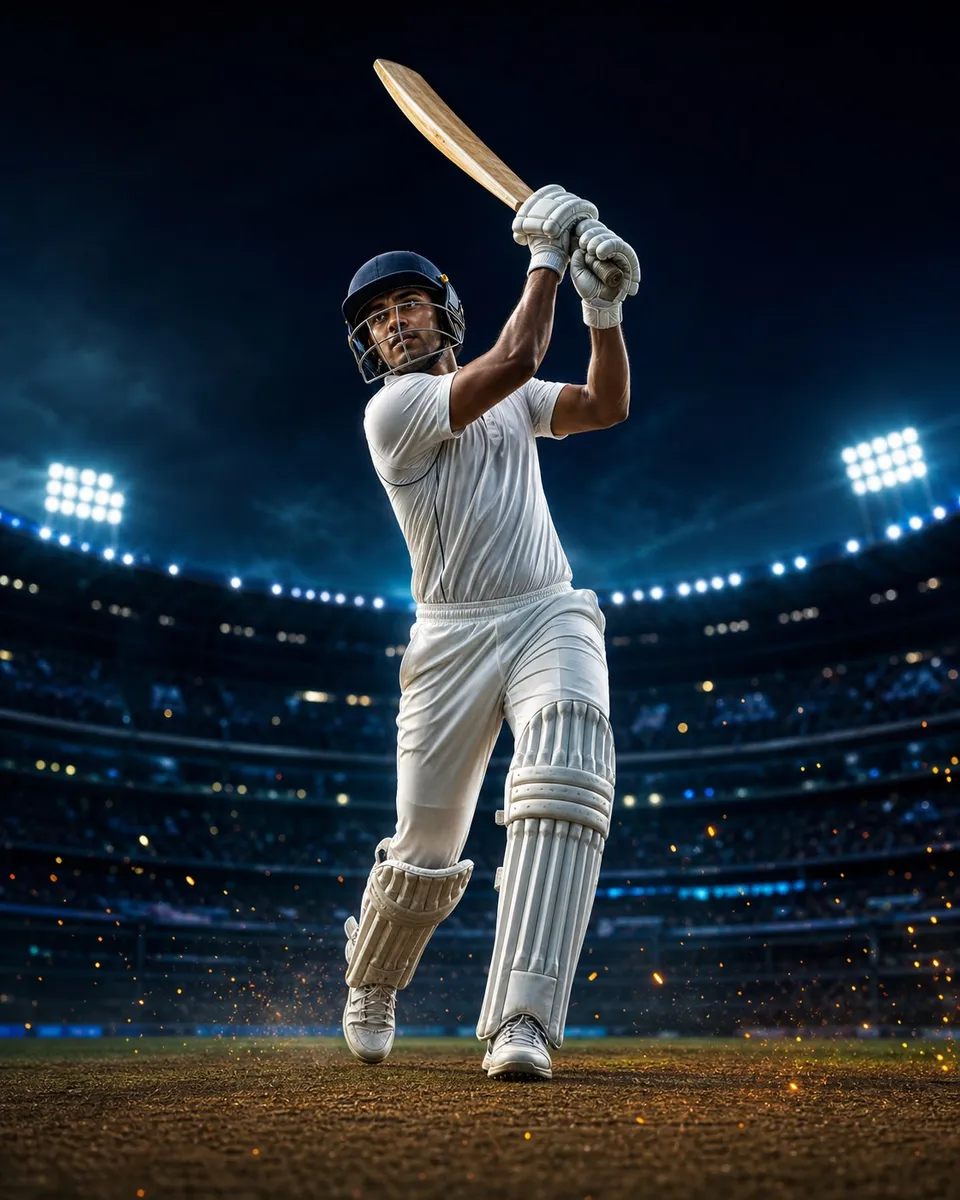 Illustrative cricket batter playing a shot, used to represent evidence submitted by adult players